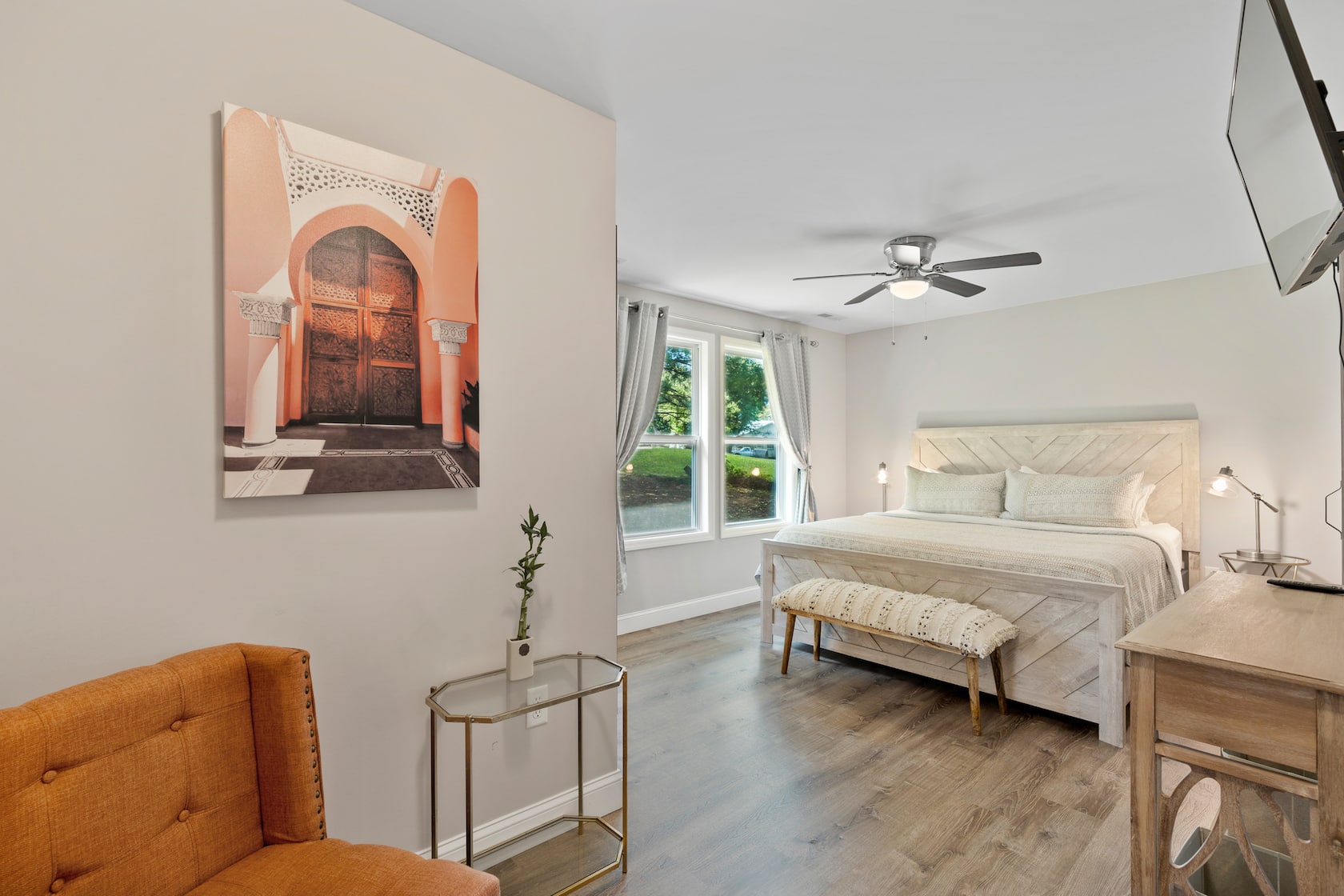 Three restful bedrooms