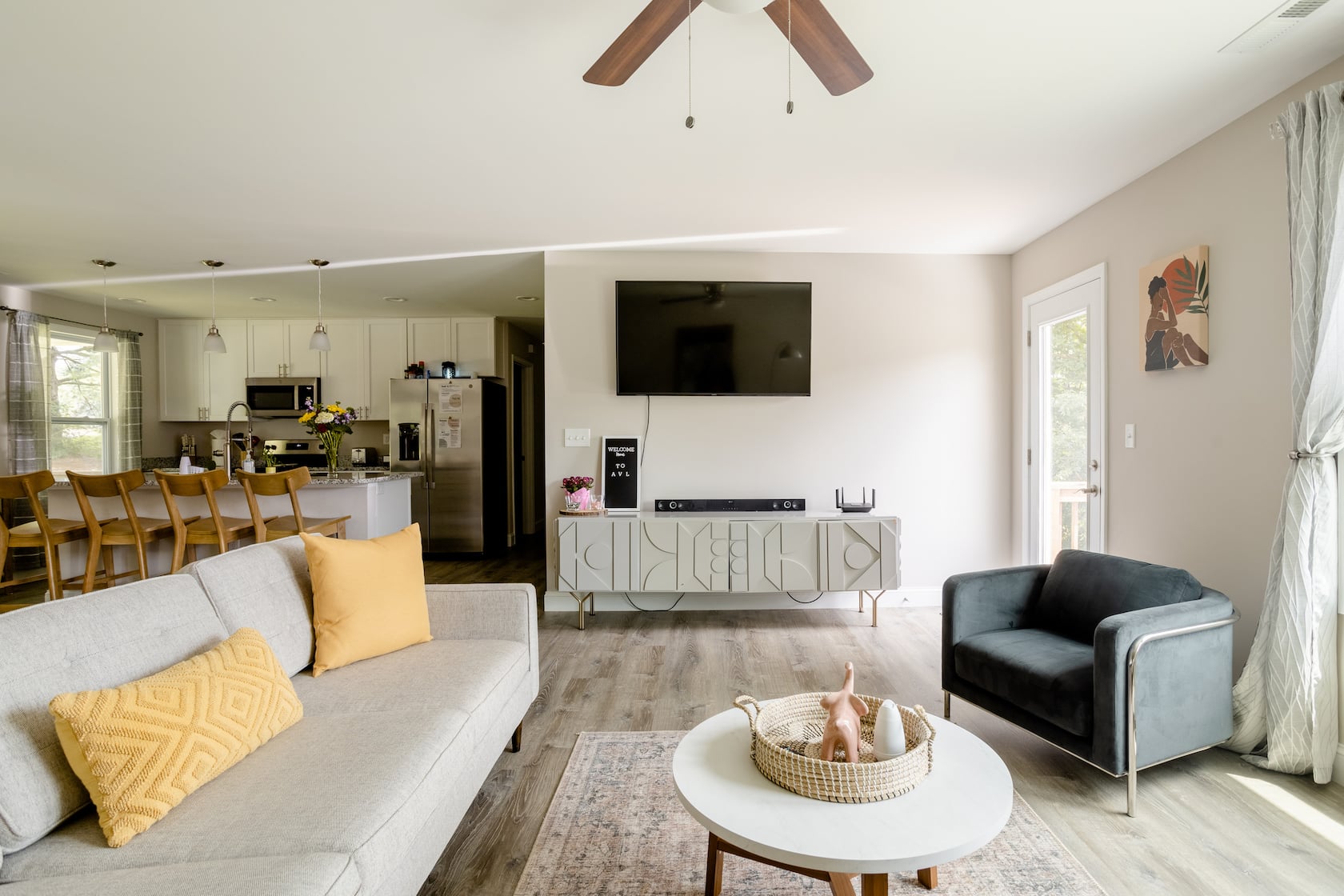 Open living & kitchen